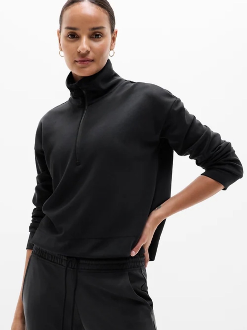 Athleta seasoft 1/4 zip top size M